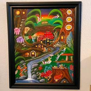 Origional Art Oil Painting,'Mystic 'Fairyville'!